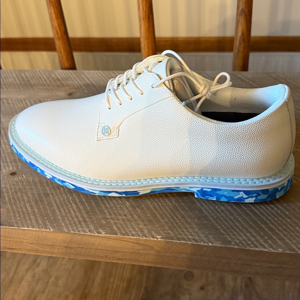 GFore White Leather Golf Shoes